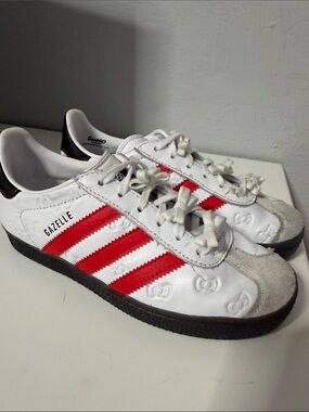 adidas White and Red hello kitty Gazelle Classic Sneakers